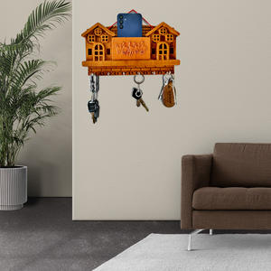 Porte-clés mural commercial, organisateur moderne, gain de place, crochet en métal, multifonctionnel, floral, entrée internationale, hôtels - Product Image 1