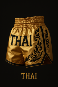 Short MMA personnalisé sublimé extensible ensemble d'uniformes de boxe Muay Thai BJJ Gi équipement d'arts martiaux noir or exclusif - Product Image 6
