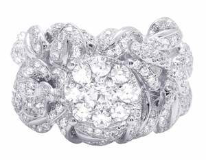 Chic Nouveau Design S925 En Argent Sterling Avec Ronde Moissanite Diamant Cluster Bague De Fiançailles De Mariage Pour Les Femmes - Product Image 5