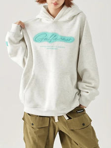 Venta al por mayor de productos populares logotipo personalizado Sudadera con capucha de lana hombres peso pesado liso grueso Sudadera con capucha de lana personalizada básica, mezcla de algodón - Product Image 5