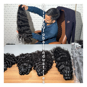 Los mejores fabricantes y proveedores en India 100% Extensiones de cabello de templo sin procesar Onda natural Tipo de cabello indio Último precio - Product Image 1