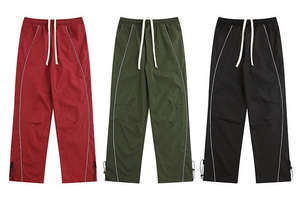 Pantalones Deportivos Holgados de Cintura Elástica para Mujer, Estilo Urbano, Invierno, Cintura Media, Ajuste Holgado, Térmicos, de Algodón, Pierna Ancha, Ecológicos, Resistentes al Viento - Product Image 5