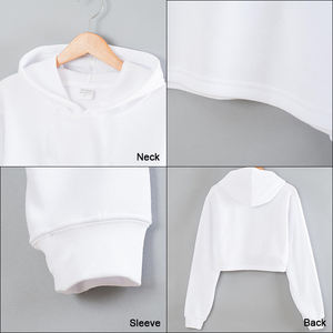 Modern Chic Crop Hoodies & Sweatshirts for Women Trendy Polyester Cotton Blend Upgrade Your Winter <b>Wardrobe</b> <b>Cheap</b> Price - Product Image 6