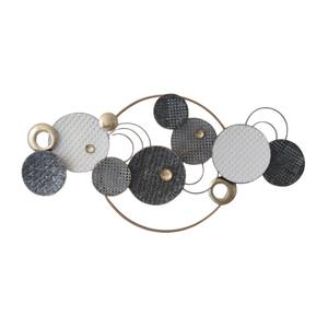 Décoration murale en métal de qualité supérieure avec des feuilles et des fleurs dorées et blanches, art mural moderne en fer, feuille de ginkgo, pour la décoration d'hôtel et de maison - Product Image 2