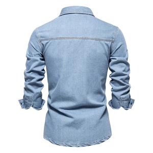 Veste en jean vintage personnalisée 100% coton pour hommes Veste en jean délavée avec fermeture éclair pour hommes Veste en jean pour hommes - Product Image 3