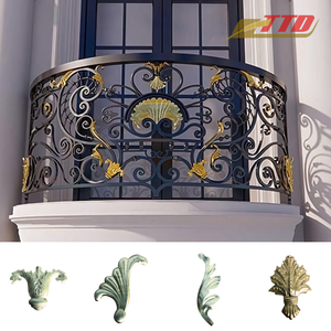 Garde-corps de balcon en fer forgé forgé à la main avec un look artistique pour les applications de garde-corps intérieurs et extérieurs de balcon élégants - Product Image 3