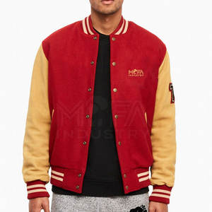 Logo personnalisé veste Letterman pour hommes équipes et écoles laine et cuir PU matériel OEM fabricant approvisionnement - Product Image 1