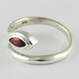Anillos de Plata de Ley 925 con Granate para Mujer, Joyas Shri Ashapura, Estilo Bohemia, Engaste de Bisel, Aniversario de Bodas - Product Image 3