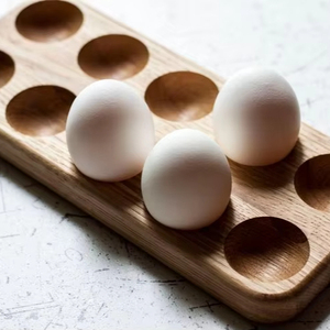 Porte-œuf en bois de haute qualité fait à la main pour la cuisine de la ferme et le marché - Product Image 1