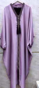 Vêtements musulmans traditionnels islamiques élégants et modestes pour femmes, vêtements de fête à fermeture éclair ouverte sur le devant, Abaya Style Dubaï-Accessoire inclus - Product Image 2