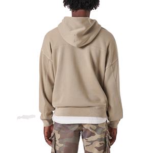 100% algodón al por mayor personalizado de gran tamaño hombre pulóver sudaderas con capucha algodón polar peso pesado Streetwear moda hombres Sudadera con capucha OEM/ODM - Product Image 3