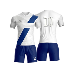 Customizable Football Uniform Set Short Sleeve Elastic Waist Unisex All Seasons Quick Dry Breathable 100% <b>Polyester</b> Fabric - Product Image 1