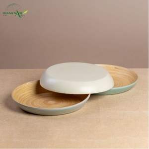 Bandeja de Bambú Hilado Artesanal - Duradera, Ligera, Ecológica, Fácil de Limpiar, Acabado Lacado para Catering y Uso Residencial - Product Image 6