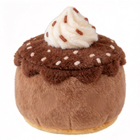 En gros, Adorable Peluche Gâteau au Chocolat, Peluche Gâteau Marron Mignonne Personnalisée, Poupée en Peluche Cupcake Marron Personnalisée