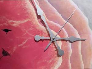 Luxury Handmade Resin Art Wall Clock Modern Waterproof Oversized Night Light Wedding Home Decor Dining Room Mechanical Battery - Product Image 3