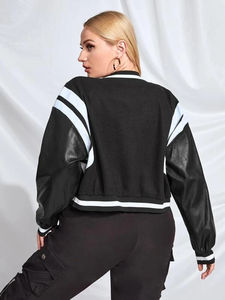 Chaquetas con letras y cuello levantado para mujer para invierno, venta superior, mejor precio, servicio OEM, chaquetas con letras teñidas lisas - Product Image 2