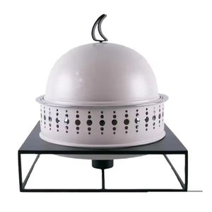 Plat rond blanc et noir à la mode pour le ramadan ensemble de buffet polyvalent pour la restauration en gros et les repas de villégiature - Product Image 1
