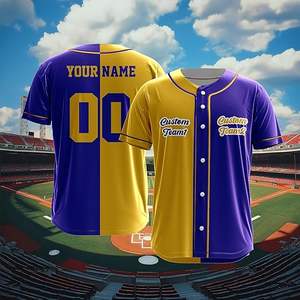 Camiseta de béisbol de dos equipos personalizada al por mayor para hombres y mujeres, uniformes de equipo transpirables con número de nombre personalizado para clubes y ligas - Product Image 1