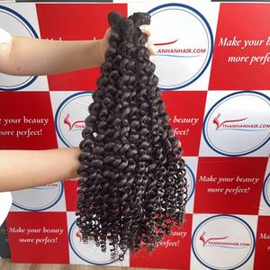 Offre Spéciale 100% Extensions de cheveux vietnamiens crus Kinky Curly Couleur naturelle Double Drawn Hair Bundle Prêt à expédier - Product Image 3