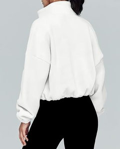 Chaquetas de Forro Polar para Mujer, Sudaderas Extra Grandes con Cierre, Ropa de Invierno, Manga Larga, Estilo Corto, Sherpa, Atuendos de Otoño, Moda - Product Image 3