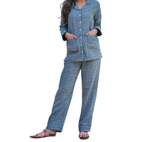 Pijamas de Bambú Elegantes y de Lujo para Mujer, Conjunto de Dos Piezas, Suaves, Transpirables y Cómodos, Ropa de Dormir y para Estar en Casa, con Logotipo Frontal, Venta al Por Mayor