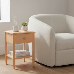 Mesa de Centro Moderna 13-1031 TPG en Color Pastel, con Madera de Caucho Resistente, MDF y Chapa de Roble, para Comedor, Restaurante y Decoración del Hogar - Product Image 2