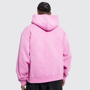 Sweat-shirt unisexe automne 2026, sweat-shirt à capuche gaufré, panneau contrasté, sweat-shirt pour homme, sweat-shirt à étiquette personnalisée - Product Image 2