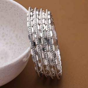 Vente en gros de bracelets CNC en argent sterling 925, bracelets CNC en argent 925, bracelets de bijoux de mode, bijoux en argent 925, bracelets modernes. - Product Image 1