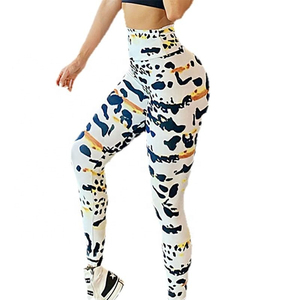 Leggings pour femmes grande taille Tie Dye Leggings sans couture avec effet push-up Leggings Tie Dye Collants doux Leggings pour femmes Leggings de yoga push-up - Product Image 4