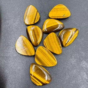 Cabujón de ojo de tigre de 25x35mm de alta calidad, piedra preciosa Natural amarilla, forma elegante suave para la fabricación de joyas, gemas sueltas al por mayor - Product Image 1