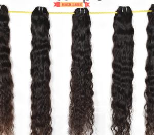 Ensemble traitement vietnamien aucun cuticule aligné vente en gros vague profonde couleur naturelle noir machine double trame femmes cheveux humains - Product Image 2