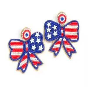 MD Handicrafts Classic <b>Football</b> Beaded Gameday Stud <b>Earrings</b> Heart Shape Embroidered Fashion Accessories for Parties - Product Image 5