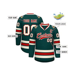 Dernier design de sweat à capuche de hockey vierge pour broderie, maillots de hockey sur glace personnalisés par sublimation, prix de gros, personnalisation respirante OEM - Product Image 6