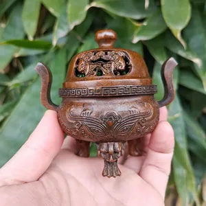 Nouveau brûleur d'encens religieux en laiton de style vintage pour Bakhoor, diffuseur d'aromathérapie naturel durable pour usage domestique - Product Image 3