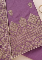 Ensemble Salwar Kameez pakistanais 3 pièces non cousu pour femme, brodé, élégant, en lin, avec chemise, dupatta et pantalon, pour fête, design ethnique moderne