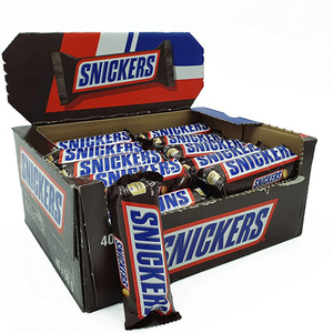 Barra de chocolate con avellanas Snickerss, receta europea, 37g, en cajas de exhibición de 24 unidades para mercados mayoristas internacionales. - Product Image 4