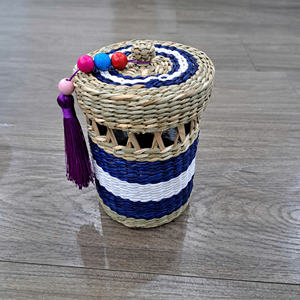 Panier en jonc de mer avec poignée pour enfant, panier à fruits pour le stockage à domicile et l'organisation - Product Image 1