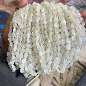 ลูกปัดลูกแพร์หลายเหลี่ยมเพชรพลอยมูนสโตน - Product Image 1