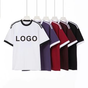 เสื้อยืดผู้ชายอินเทรนด์โลโก้ตามสั่งเสื้อยืดแขนสั้นคอลูกเรือ100% 240กรัม - Product Image 6