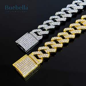 Venta caliente 18MM 18K chapado en oro 925 Plata VVS Moissanite Diamond Iced Cuban Link Bracelet - Product Image 5