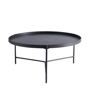 Table d'appoint pour canapé à snack et café pour l'intérieur et l'extérieur Table basse au fini brillant pour le salon Table d'appoint en métal - Product Image 4