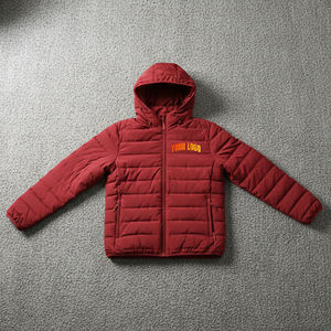 Veste coupe-vent à bulles coupe ample de haute qualité pour homme veste légère à logo imprimé personnalisé de couleur unie pour hommes - Product Image 1