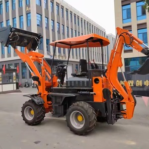 Mini-chargeuse sur pneus 2500 kg, chargeuse compacte, excavatrice compacte, moteur Kubota pour travaux agricoles et de construction - Product Image 2