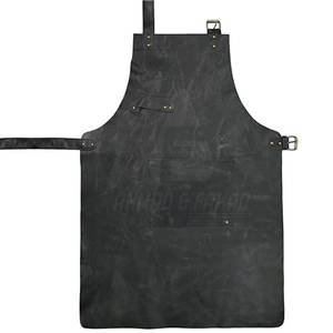 Tablier professionnel en cuir style veste pour homme, personnalisable, durable, pour barbecue, atelier, artisanat, ajustement confortable et réglable - Product Image 2
