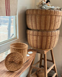 En tendencia, diseño maravilloso, práctico almacenamiento diario, cesta para niños, cesta de almacenamiento con lazo de ratán con asa para niños - Product Image 5