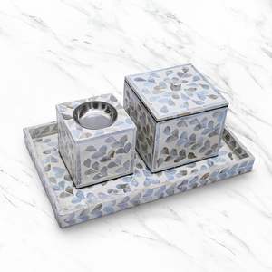 Arabic Acacia Wood Mother of Pearl Inlay Eco-Friendly Handmade Modern Serving <b>Ramadan</b> <b>Chocolate</b> Food Tea Tray - Product Image 4