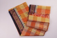 Saree Sutra Kotak-Kotak Multiwarna |   Batas Kontras |   Pakaian Etnis Tradisional India |   Gaya Saree untuk Pesta Pernikahan yang Meriah |   STUDIO-N
