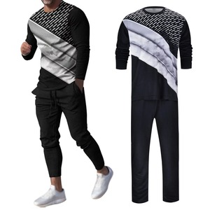 Nuevo diseño de moda, sudadera de tamaño personalizado con pantalones para correr, conjunto de fabricante de Pakistán, chándal de hombre con estampado de hojaldre - Product Image 1