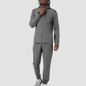Survêtement Homme de Haute Qualité avec Logo Personnalisé, Veste Coupe-Vent à Capuche, Pantalon, Veste d'Échauffement, Tenue de Sport pour la Gym - Product Image 1