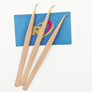 Pinces à épiler en acier inoxydable de haute précision antistatiques pour extensions de cils, volume méga, classique russe, couleur personnalisable - Product Image 5